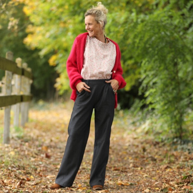 Quintessence - Pantalon Nestor - jean noir stone