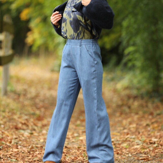 Quintessence - Pantalon Nestor - Modal bleu stone