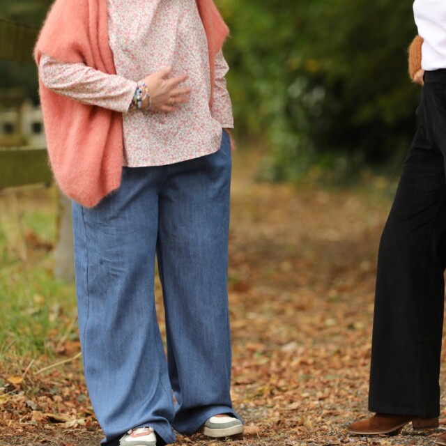 Quintessence - Pantalon Nestor - Modal bleu stone