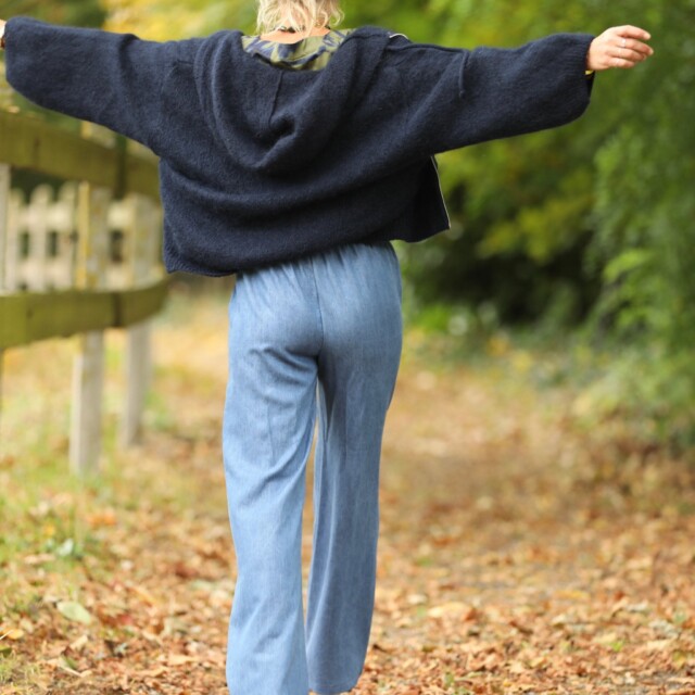 Quintessence - Pantalon Nestor - Modal bleu stone