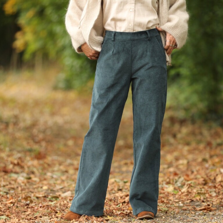 Quintessence - Pantalon Nestor - Velours côtelé colvert