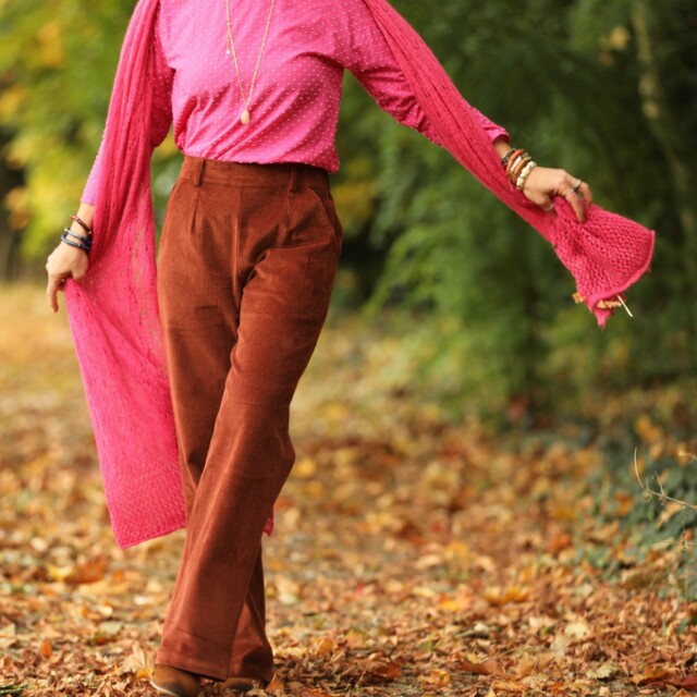 Quintessence - Pantalon Nestor - Velours côtelé écureuil