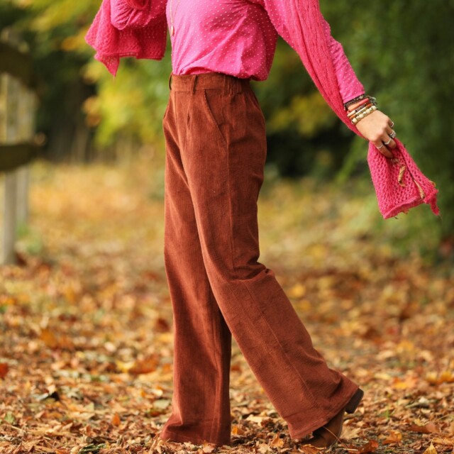 Quintessence - Pantalon Nestor - Velours côtelé écureuil