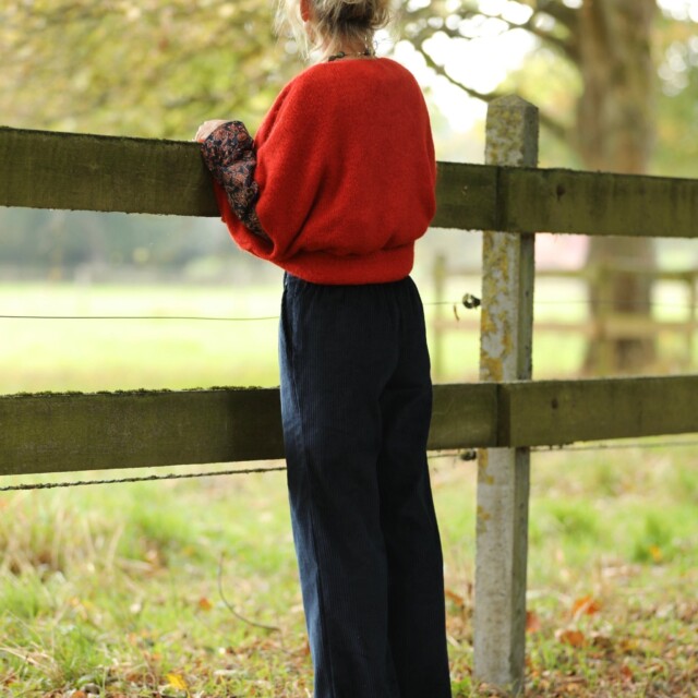 Quintessence - Pantalon Nestor - velours côtelé marine