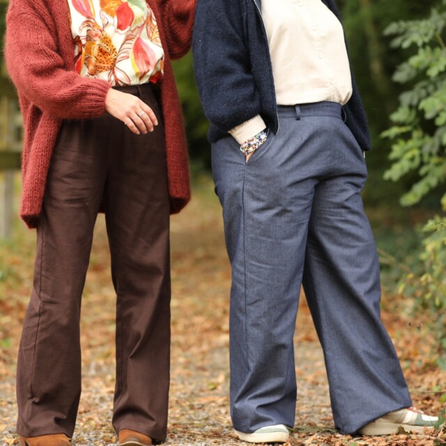 Quintessence - Pantalon Nestor - velours côtelé marine