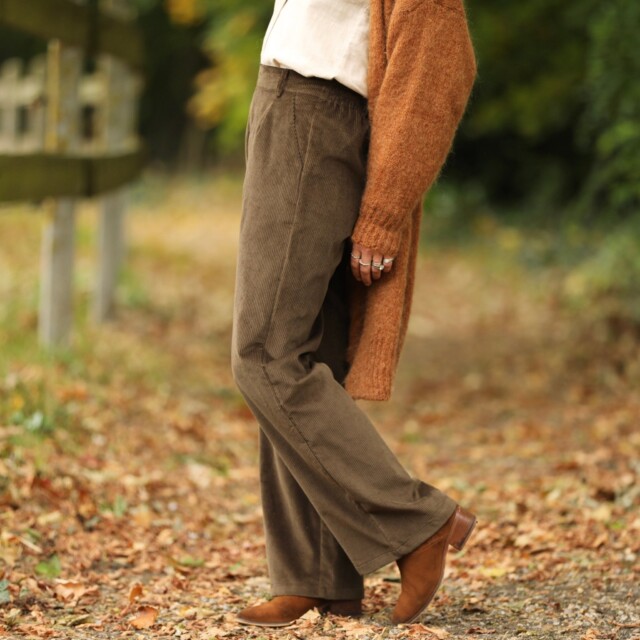 Quintessence - Pantalon Nestor - Velours côtelé moka
