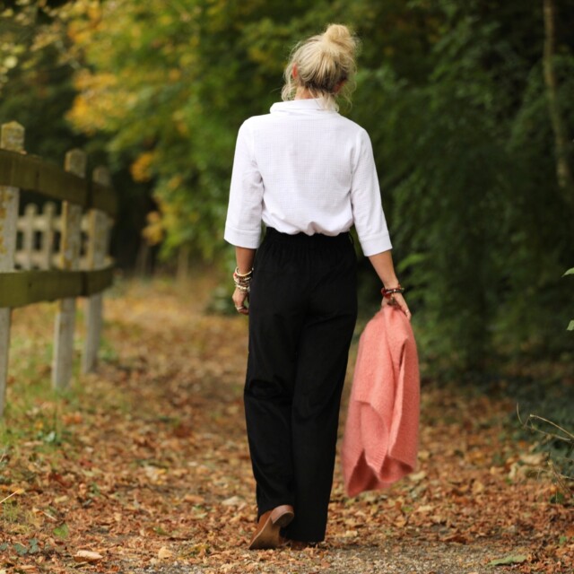 Quintessence - Pantalon Nestor - velours côtelé noir