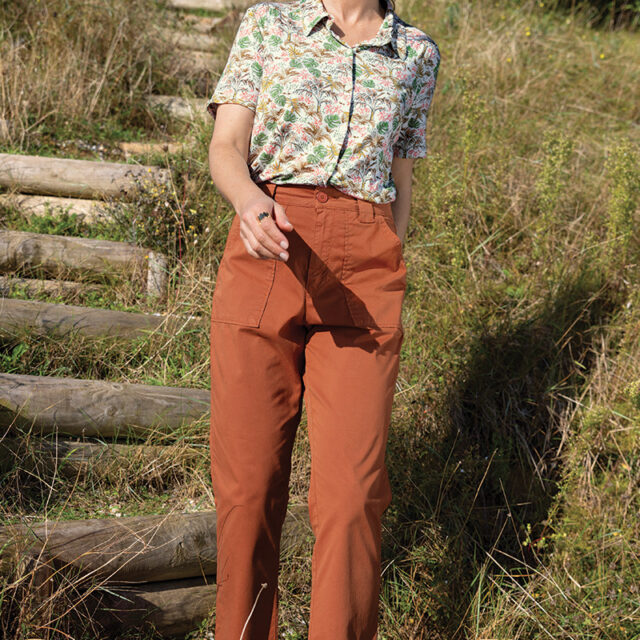 Maison Solfin - Pantalon taille haute en toile Made in France| B.Solfin