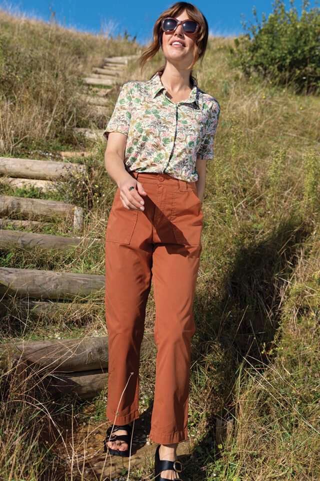 Maison Solfin - Pantalon taille haute en toile Made in France| B.Solfin