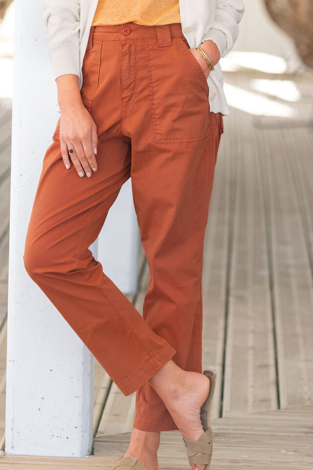 Maison Solfin - Pantalon taille haute en toile Made in France| B.Solfin