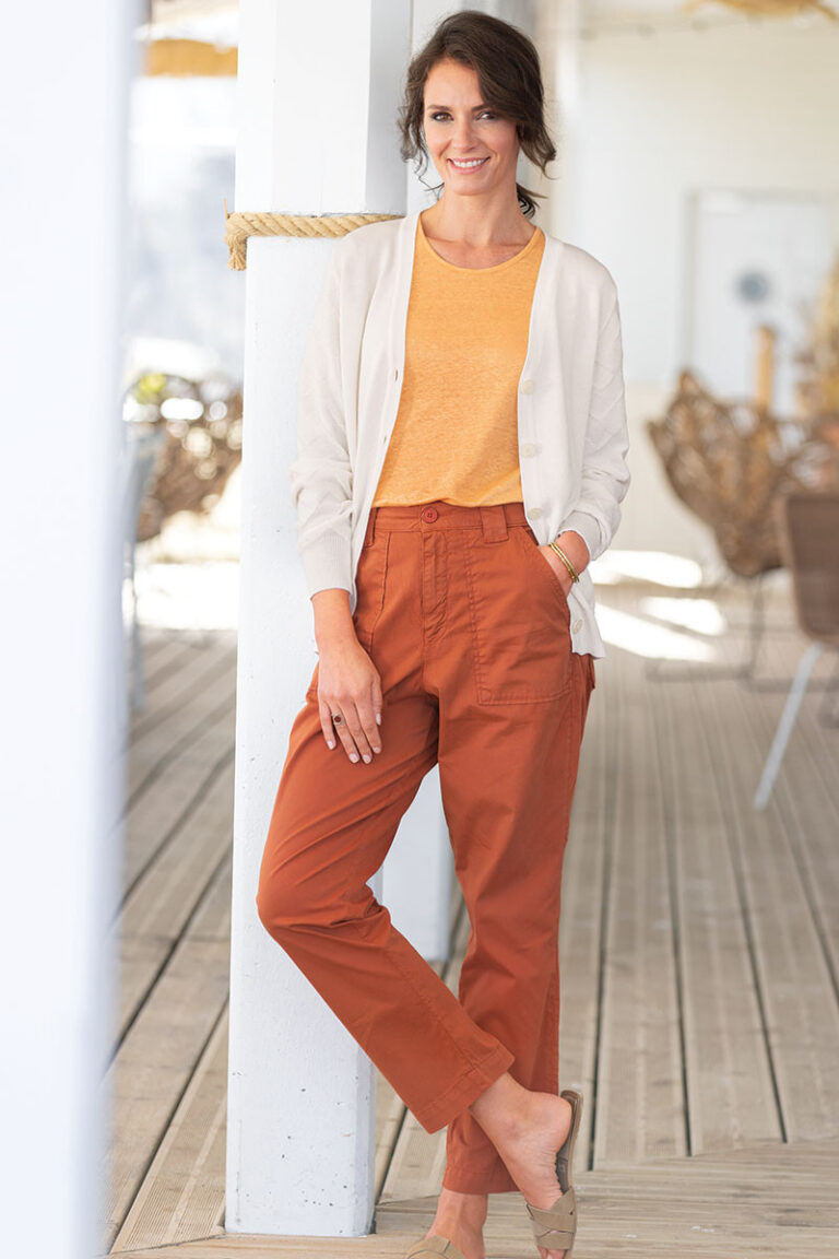 Maison Solfin - Pantalon taille haute en toile Made in France| B.Solfin