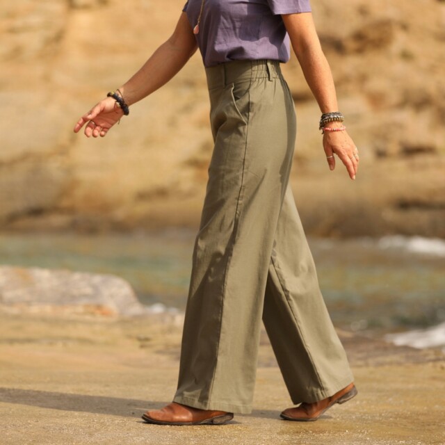 Quintessence - Pantalon Tom - sergé kaki