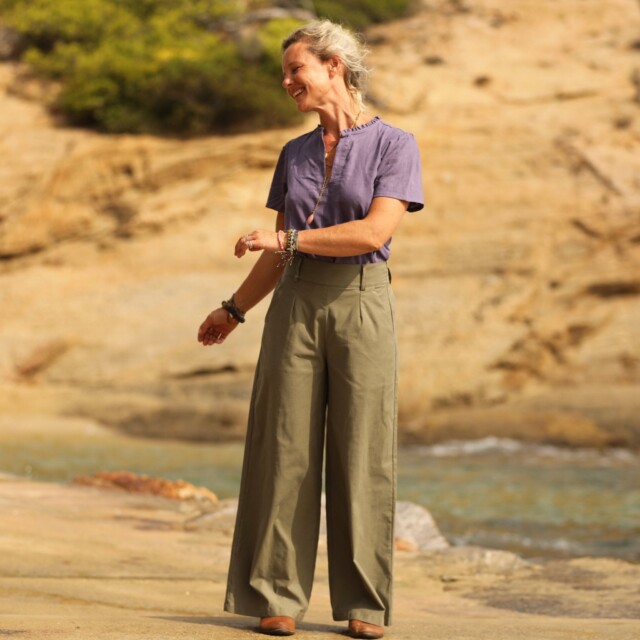 Quintessence - Pantalon Tom - sergé kaki