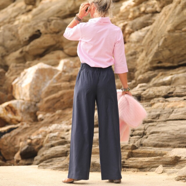 Quintessence - Pantalon Tom - sergé marine