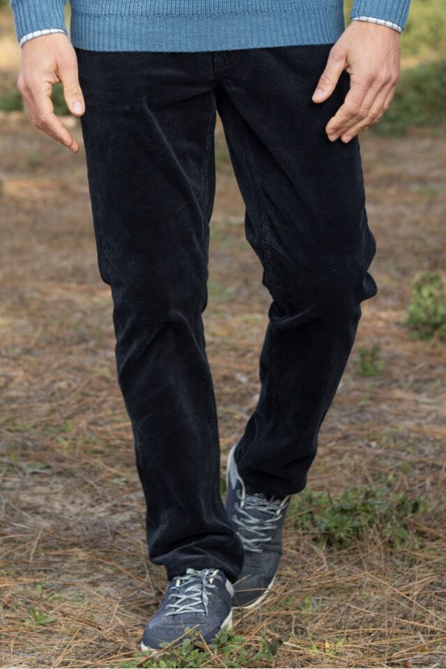 Maison Solfin - Pantalon velours coupe droite en coton Made in France| B.Solfin