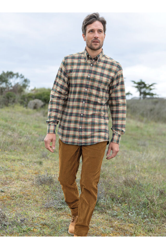 Maison Solfin - Pantalon velours coupe droite en coton Made in France| B.Solfin