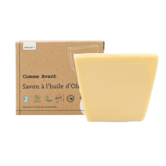 Comme Avant - Savon Solide Bio pour Bébé - Hydratant et Nourrissant - Artisanal et Surgras à l'Huile d'Olive