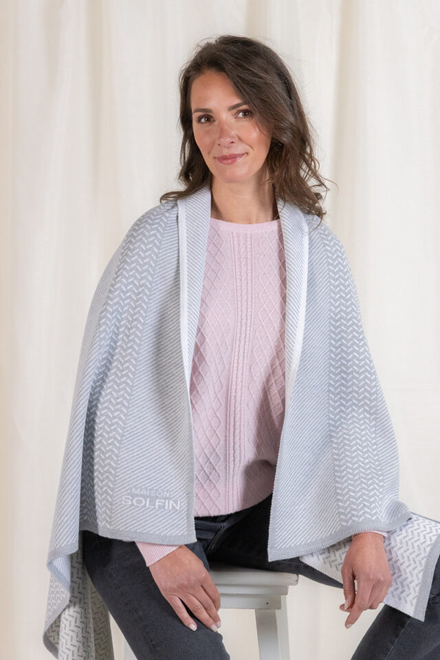 Maison Solfin - Plaid jacquard en laine Made in France| B.Solfin