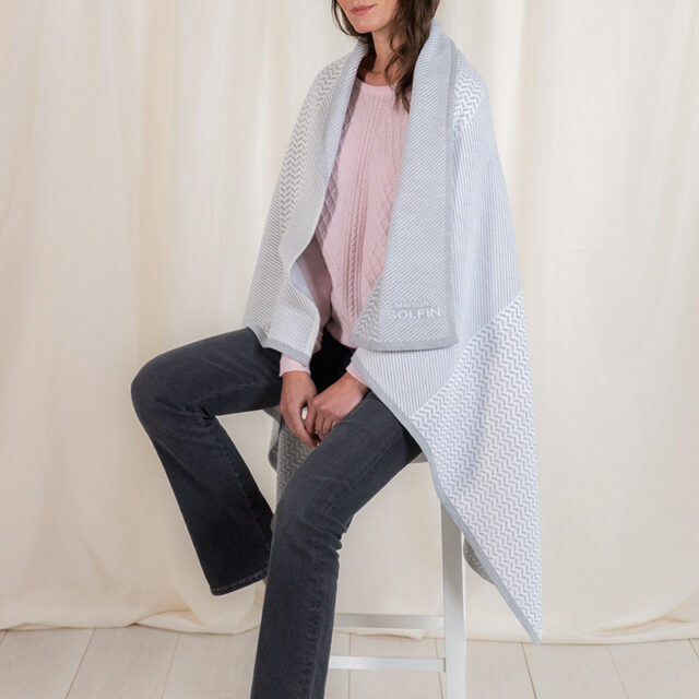 Maison Solfin - Plaid jacquard en laine Made in France| B.Solfin