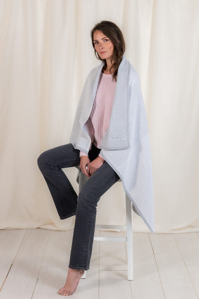 Maison Solfin - Plaid jacquard en laine Made in France| B.Solfin