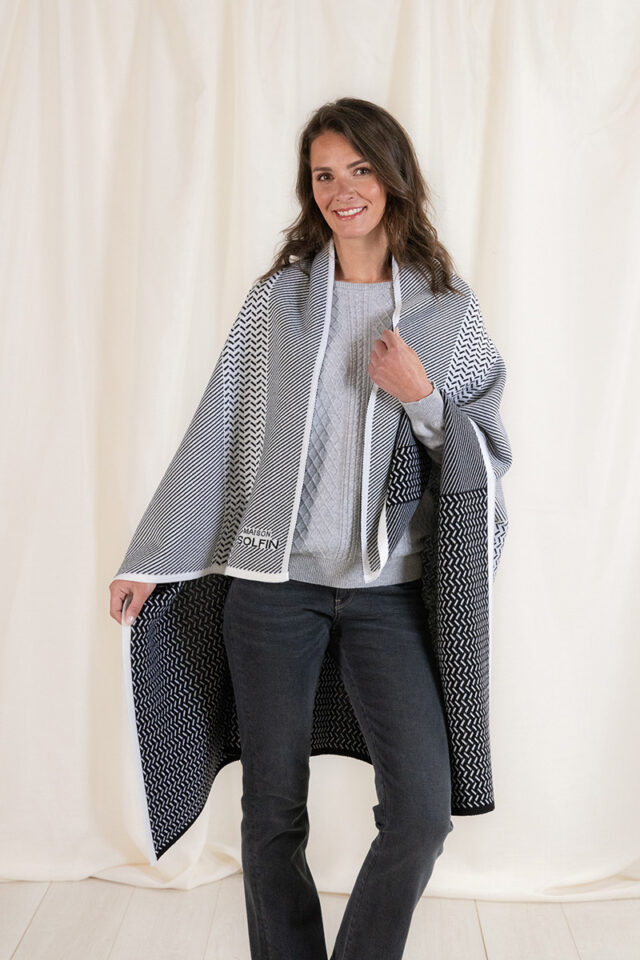 Maison Solfin - Plaid jacquard en laine Made in France| B.Solfin