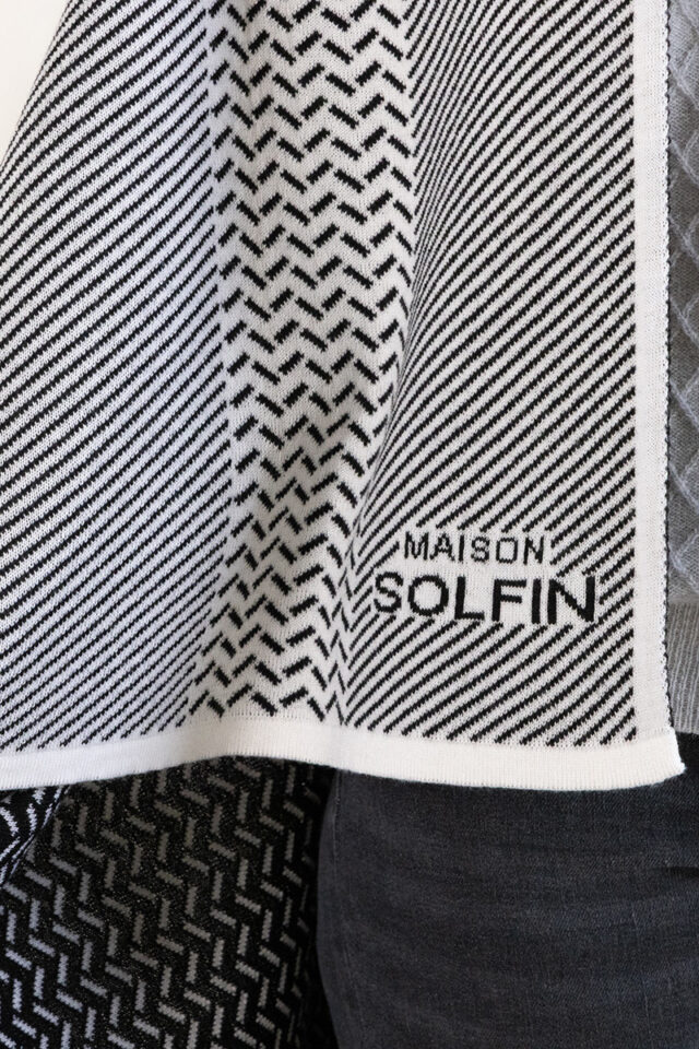 Maison Solfin - Plaid jacquard en laine Made in France| B.Solfin