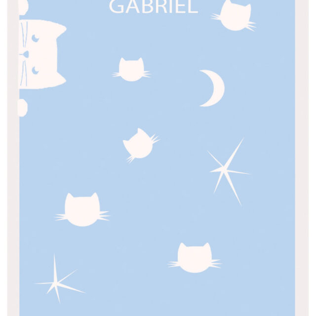 Maison Solfin - Plaid bébé motif Chats laine Made in France| B.Solfin