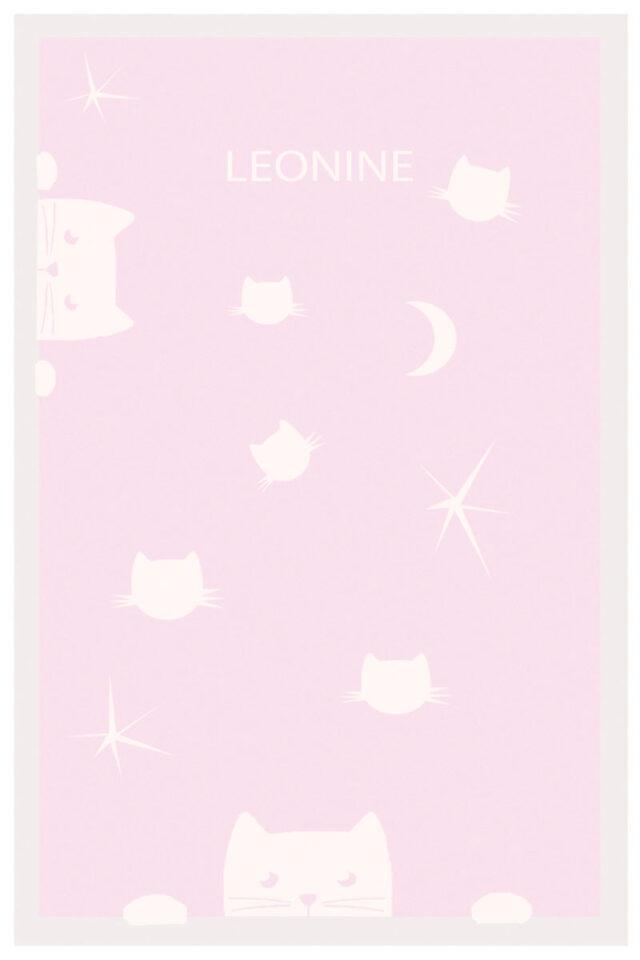 Maison Solfin - Plaid bébé motif Chats laine Made in France| B.Solfin