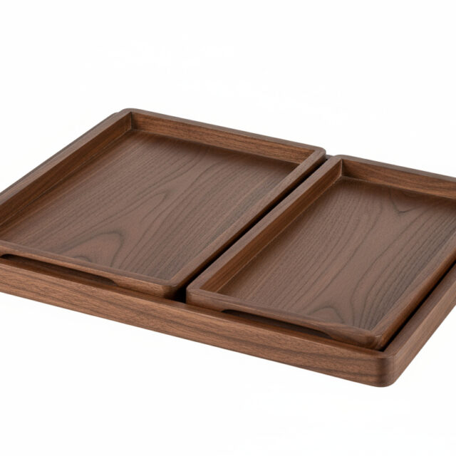 Manufacture Jacquemin - Plateau en noyer massif - Trio