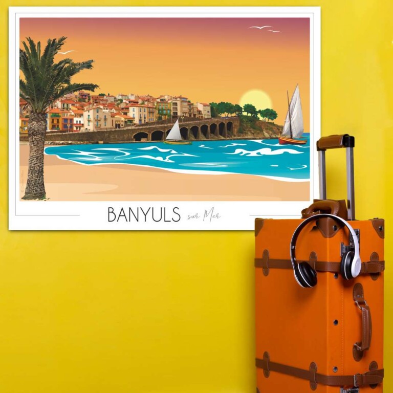 Foliove - Affiche Banyuls sur Mer arcades