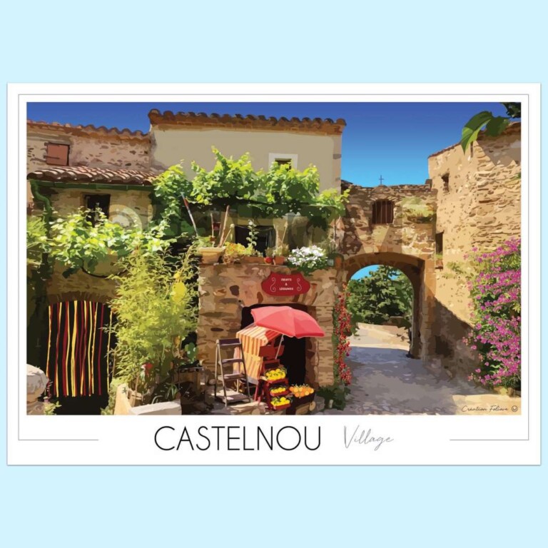 Foliove - Affiche Castelnou village