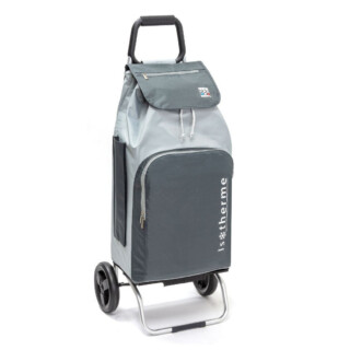 Mon Chariot de Courses - Chariot de courses pliable Buggy – Sac 65L isotherme – Gris Gris foncé