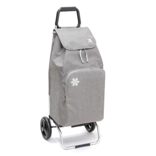 Mon Chariot de Courses - Chariot de courses pliable Carlux – Sac 65L isotherme – Chiné Gris