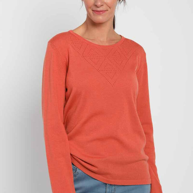 Maison Solfin - Pull col ajouré Made in France| B.Solfin