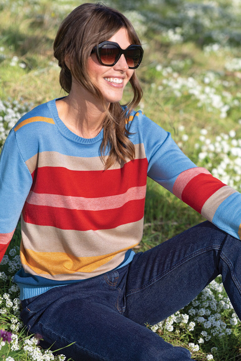 Maison Solfin - Pull en laine rayé Made in France| B.Solfin