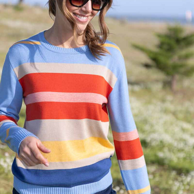 Maison Solfin - Pull en laine rayé Made in France| B.Solfin