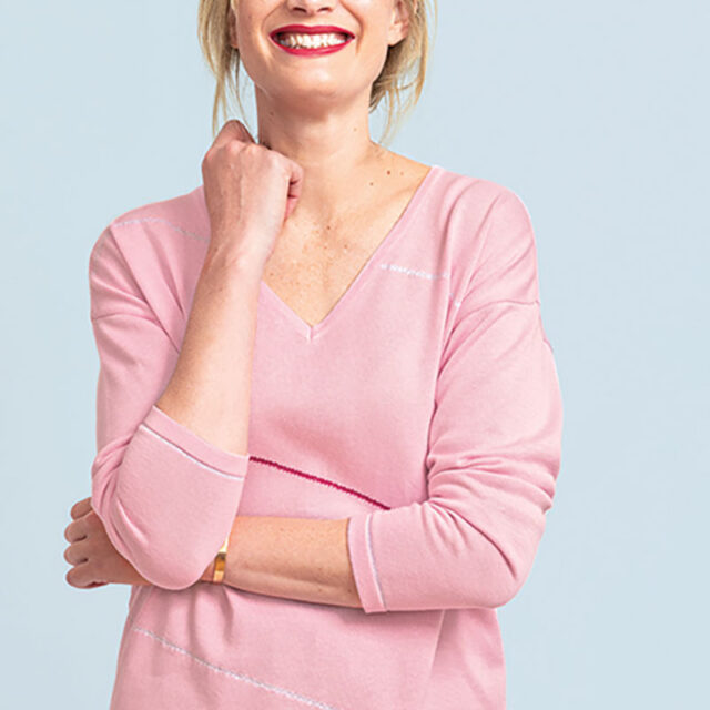 Maison Solfin - Pull col V en coton Made in France| B.Solfin