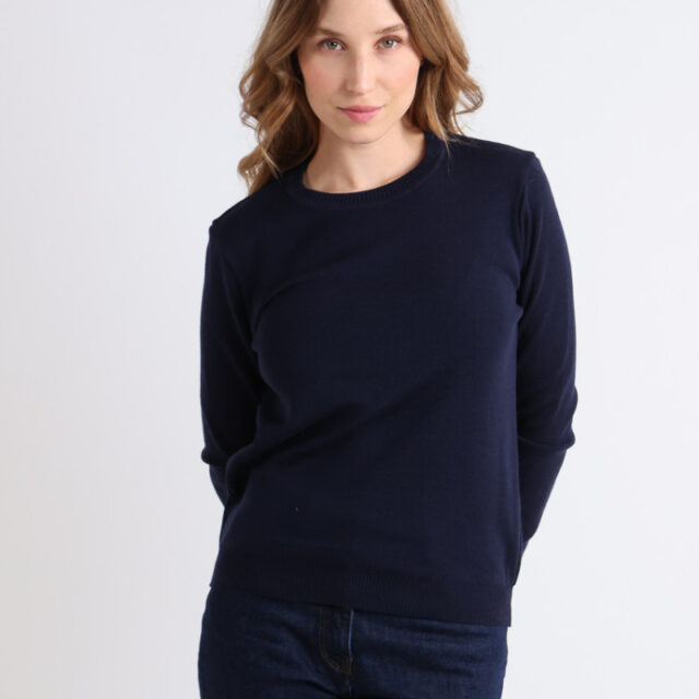 Maison Solfin - Pull en laine col rond Made in France| B.Solfin