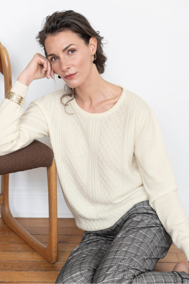 Maison Solfin - Pull ras du cou laine Made in France| B.Solfin