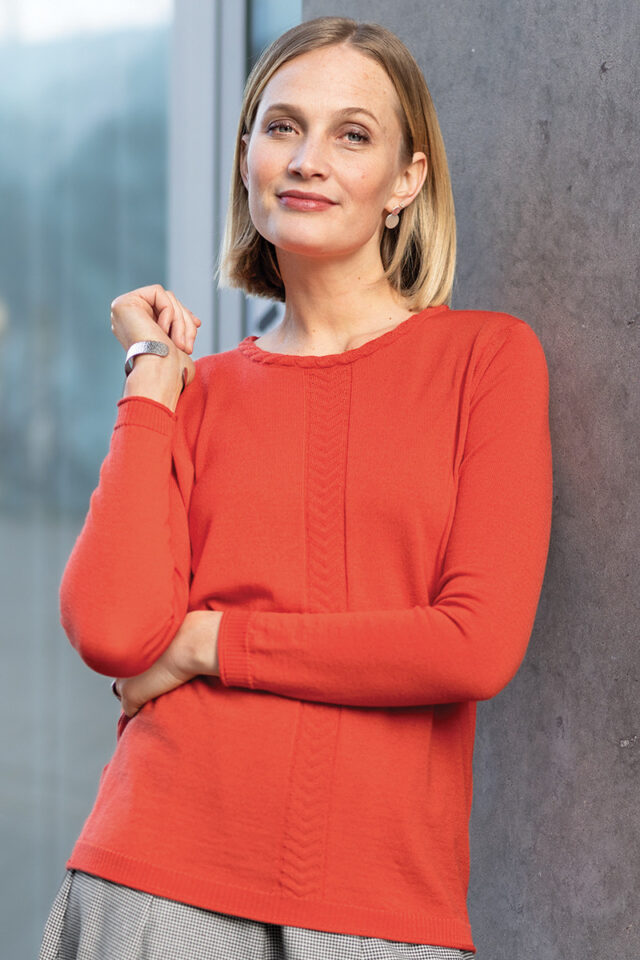 Maison Solfin - Pull laine maille chevron Made in France| B.Solfin