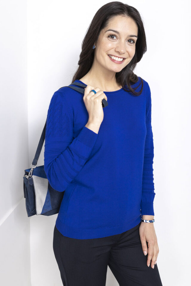 Maison Solfin - Pull encolure ronde en laine Made in France| B.Solfin