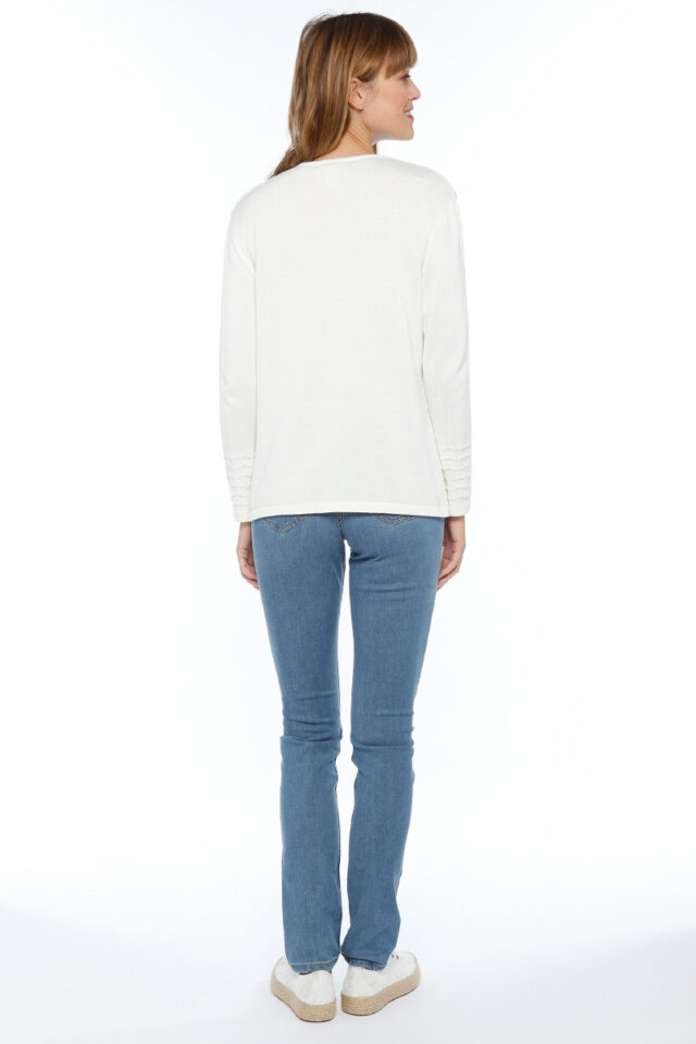 Maison Solfin - Pull femme maille fantaisie coton Made in France| B.Solfin