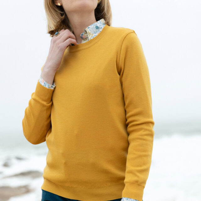 Maison Solfin - Pull en laine col rond Made in France| B.Solfin