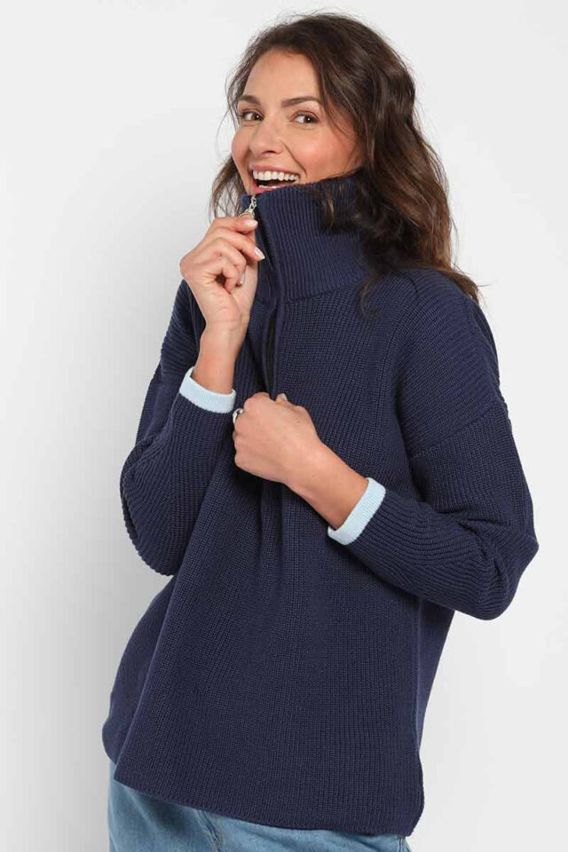 Maison Solfin - Pull col camionneur coton Made in France| B.Solfin