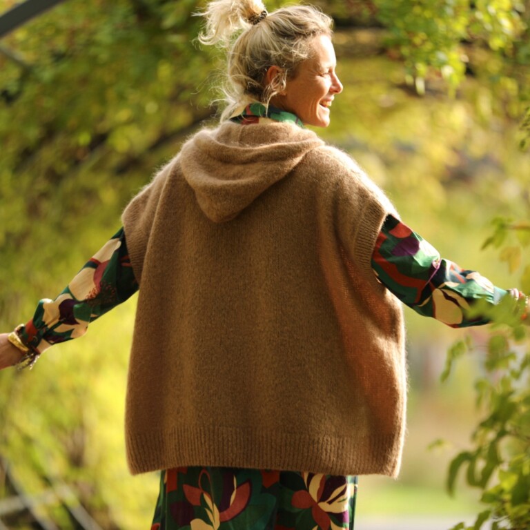 Quintessence - Pull capuche Calypso - Camel