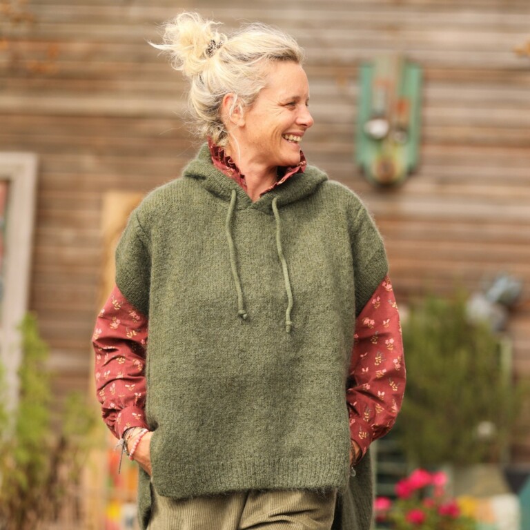 Quintessence - Pull capuche Calypso - Kaki