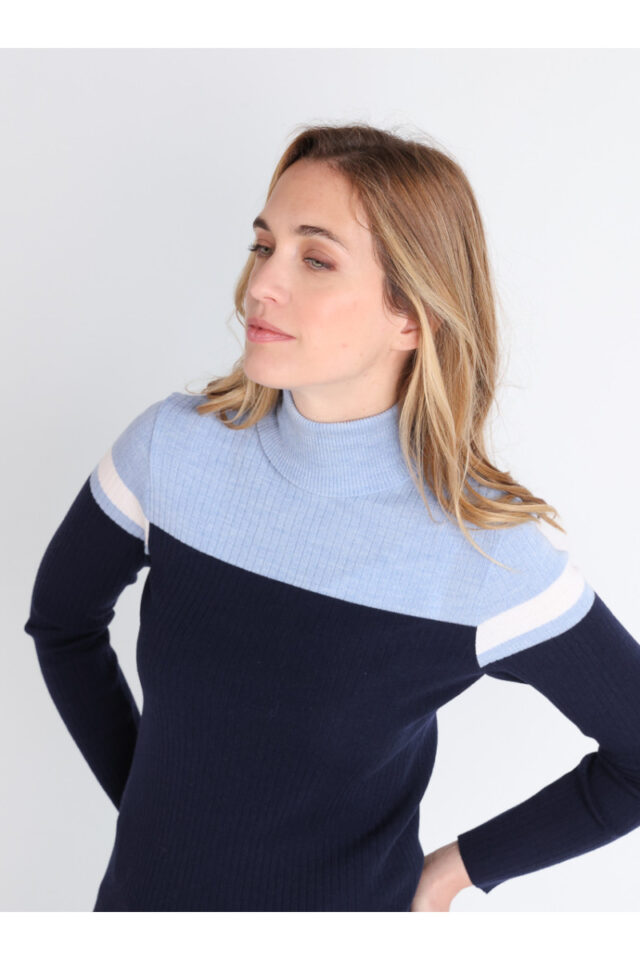 Maison Solfin - Pull chaussette col roulé Made in France| B.Solfin