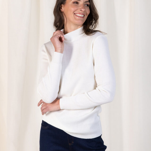 Maison Solfin - Pull col cheminee femme Made in France| B.Solfin
