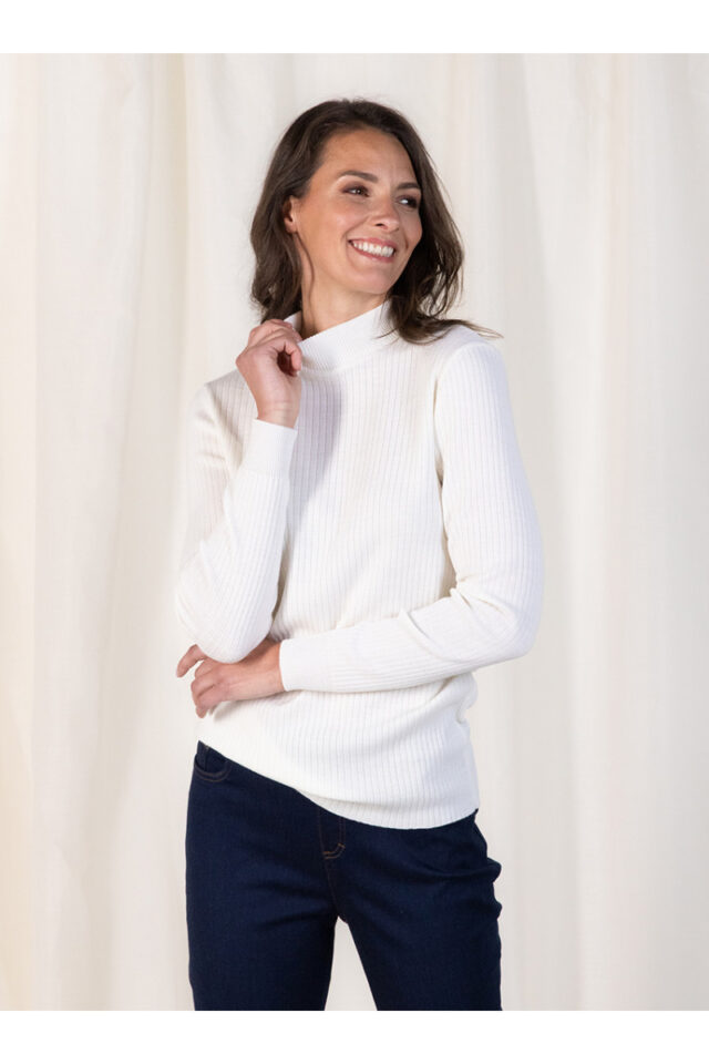 Maison Solfin - Pull col cheminee femme Made in France| B.Solfin