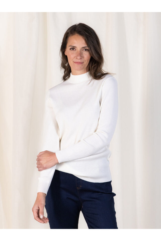 Maison Solfin - Pull col cheminee femme Made in France| B.Solfin